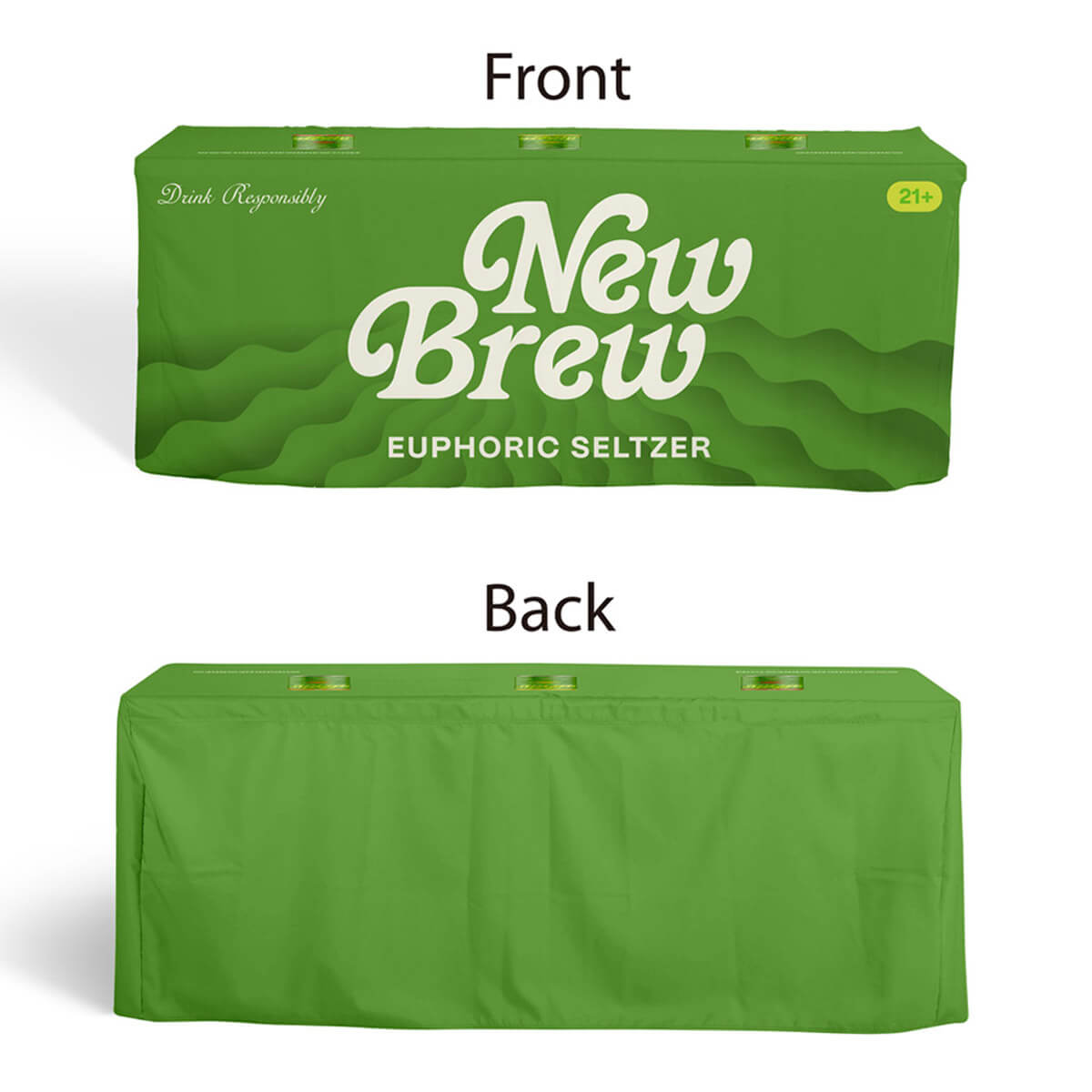 Buy closed-back, box-style 4ft fitted table covers in a variety of fabrics, including water-proof, flame-retardant, and premium poly, at wholesale discounted prices.