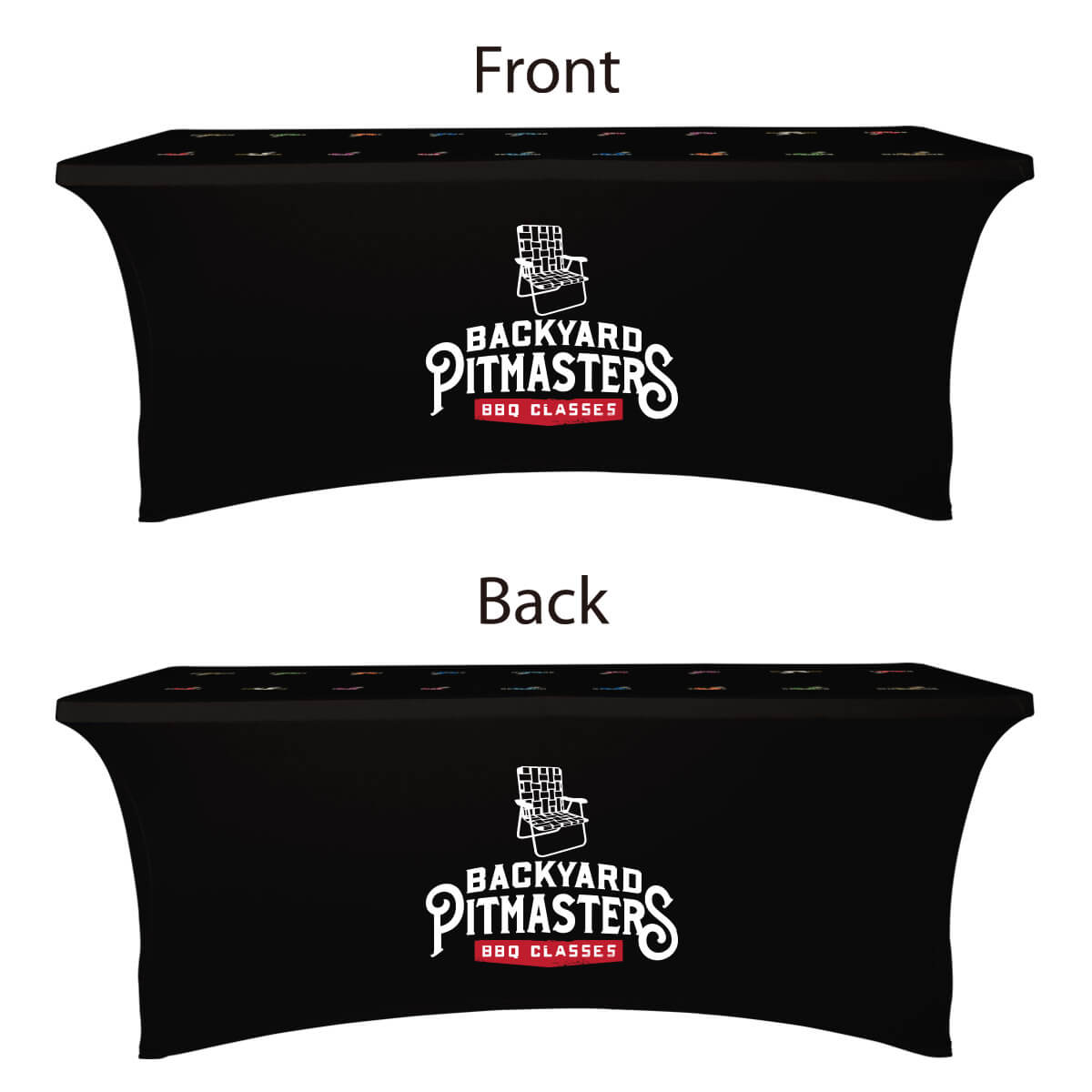 Buy closed-back 6ft stretch table covers in a variety of fabrics, including economy, waterproof, and premium spandex, at wholesale discounted prices.