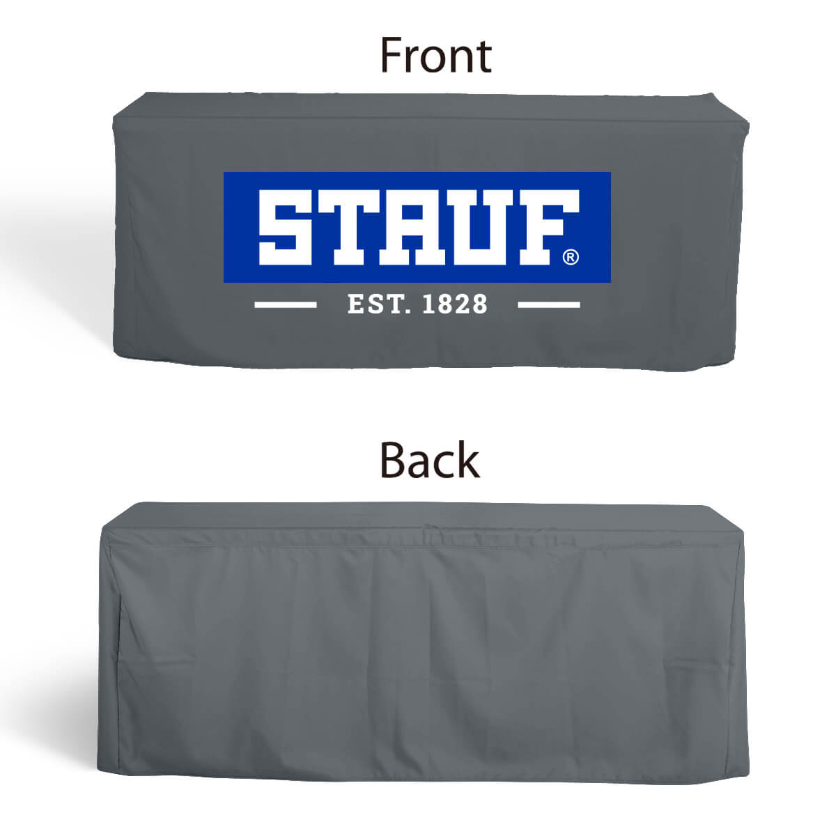 Buy closed-back, box-style 8ft fitted table covers in a variety of fabrics, including water-proof, flame-retardant, and premium poly, at wholesale discounted prices.