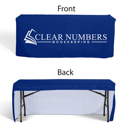 4-ft.3-Sided Premium Poly Fabric Fitted Table Covers