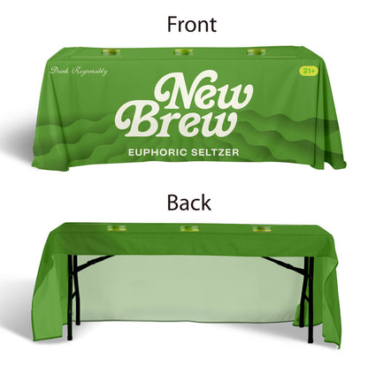 6-ft.3 Sided Flame Retardant Fabric Throw Table Covers