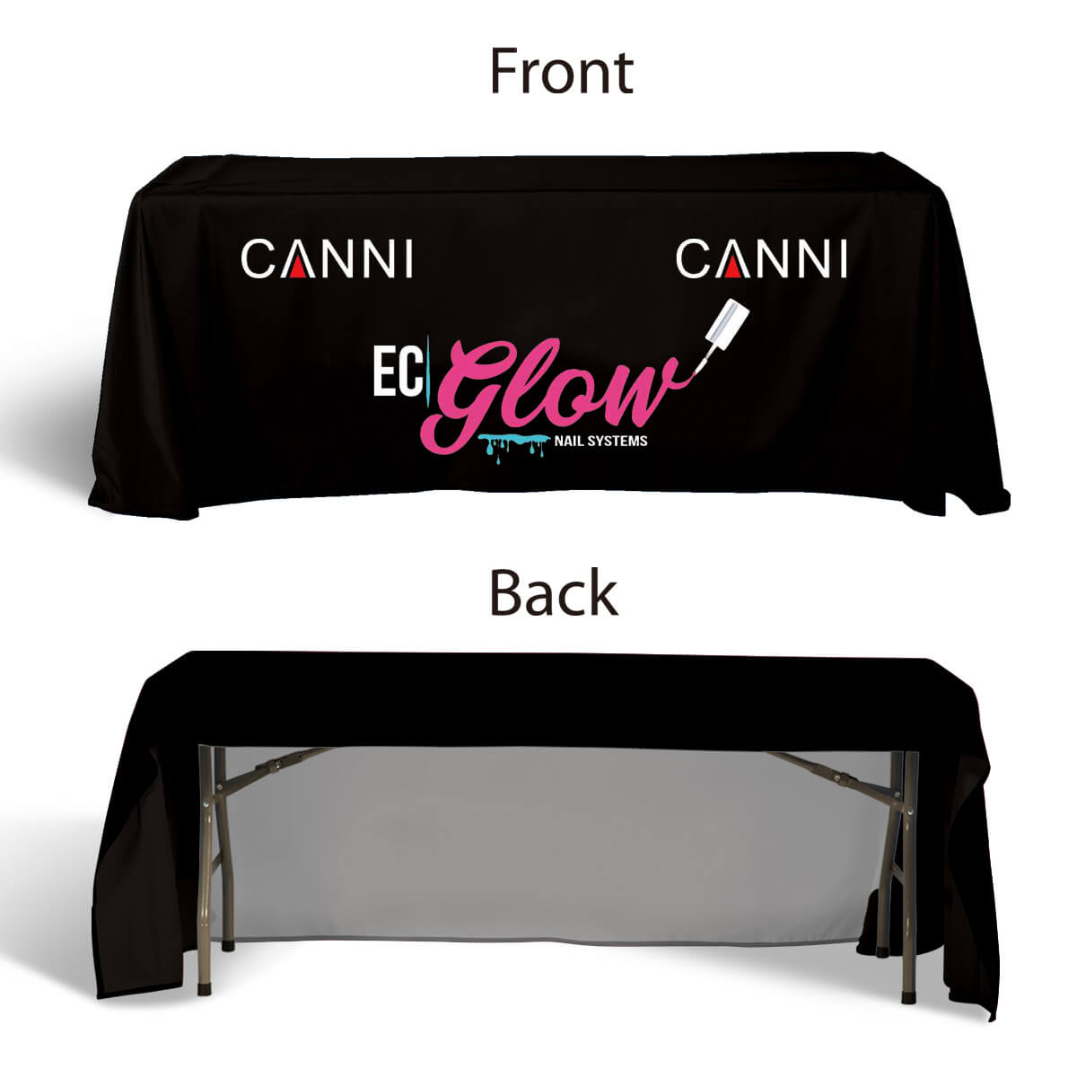 6-ft.3 Sided Flame Retardant Fabric Throw Table Covers