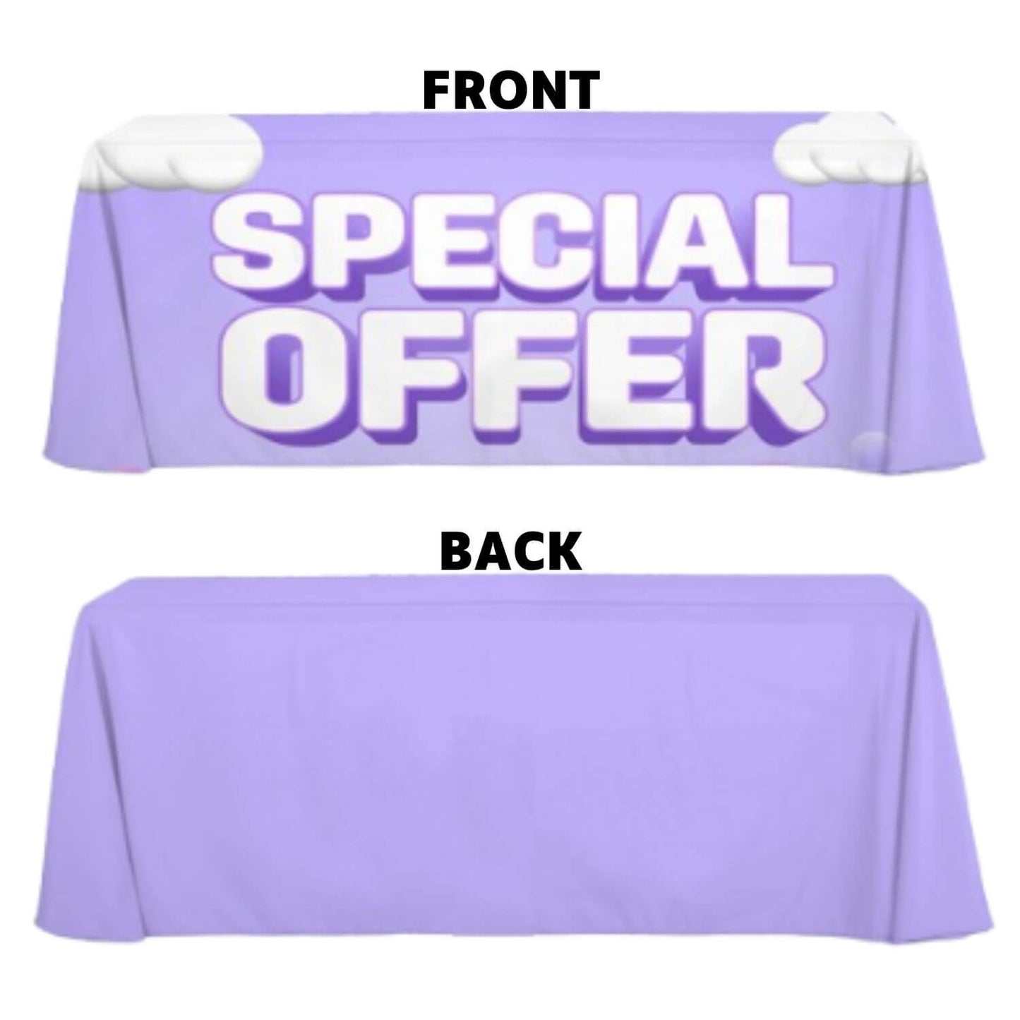 Throw Table Covers, 4 Sided